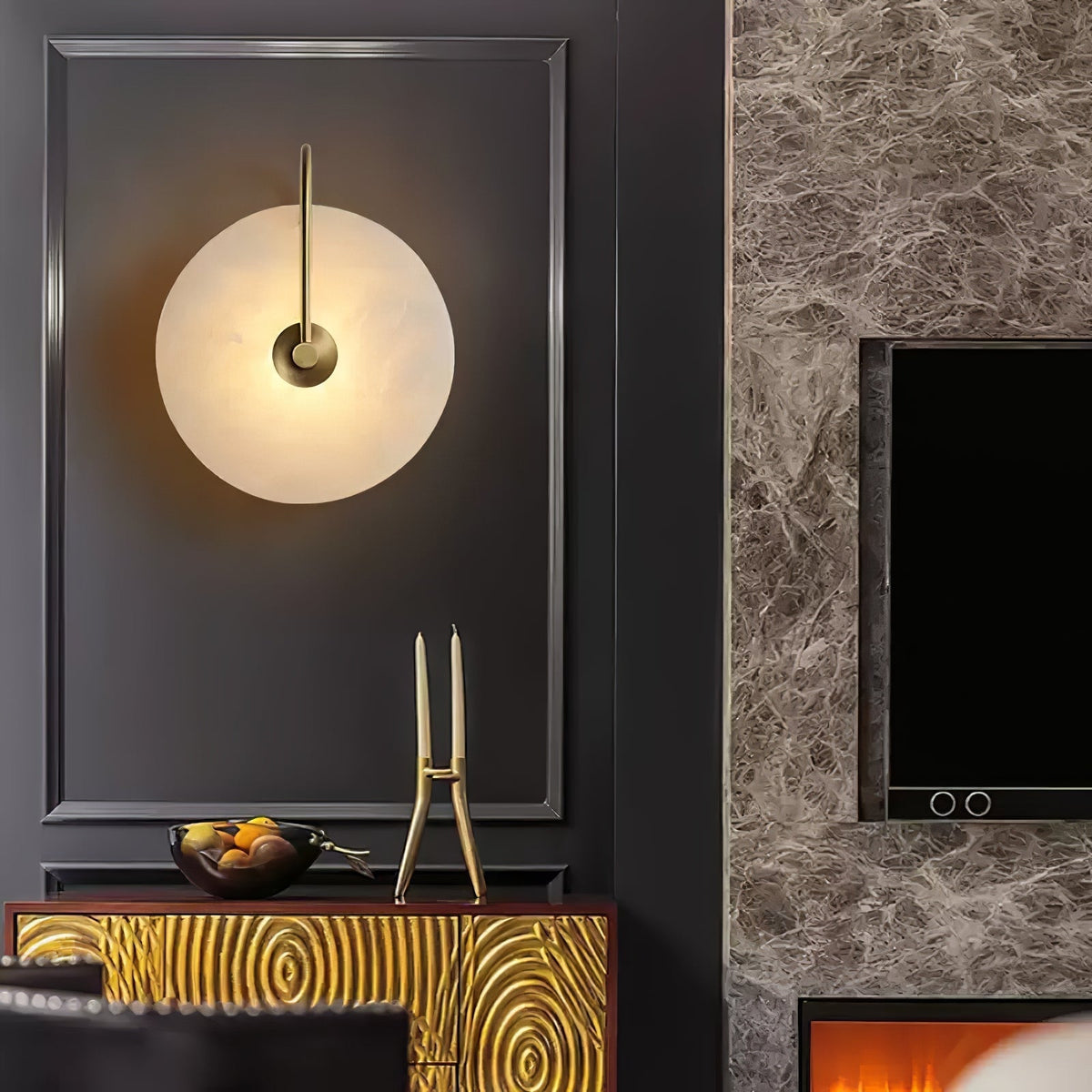Vein Disc Plug-in Wall Light