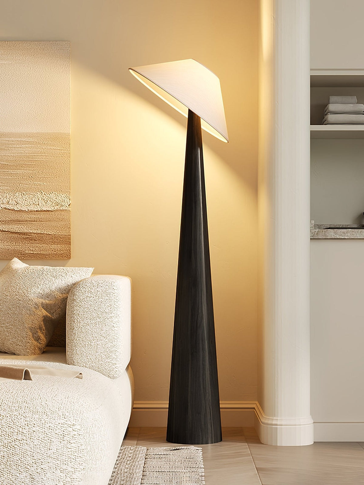 Tilt Timber Floor Lamp