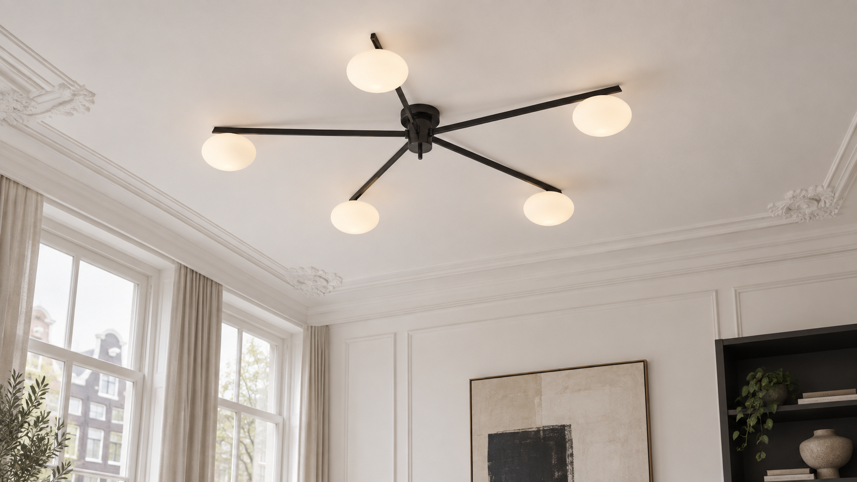 Plafondlampen in een sfeervol interieur