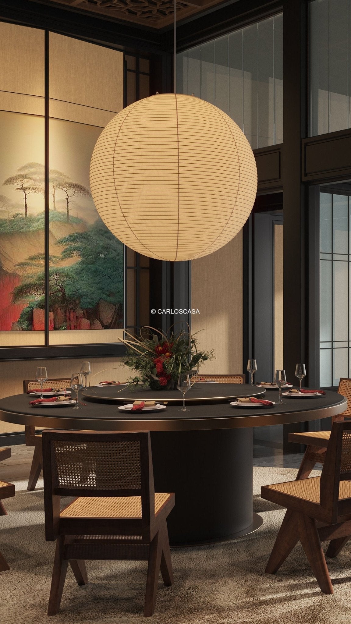 Orb Paper Pendant Light