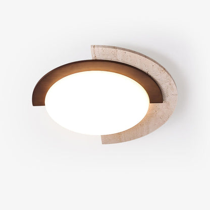 Crescent Timber Ceiling Light