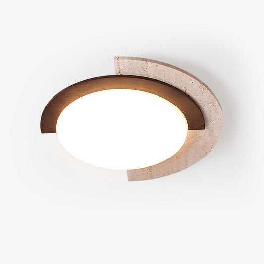 Crescent Timber Ceiling Light