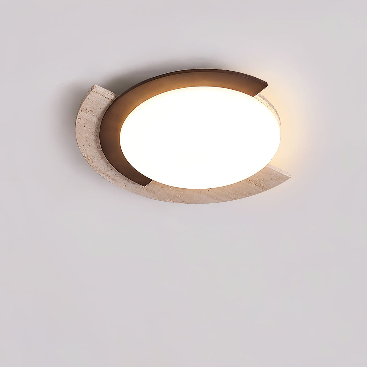 Crescent Timber Ceiling Light