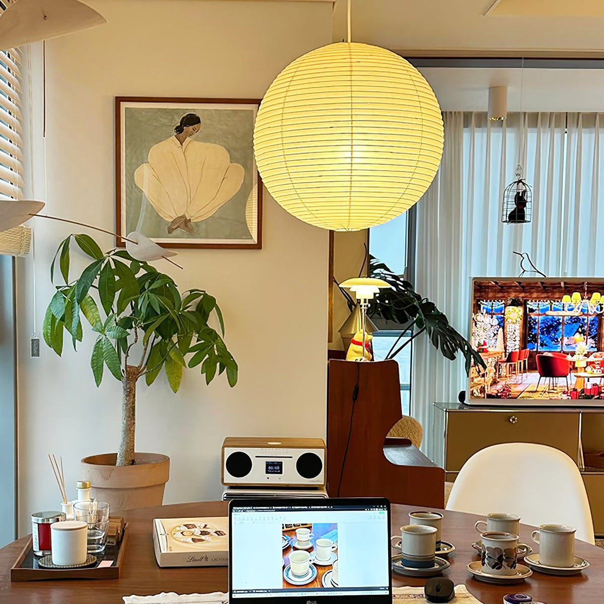 Orb Paper Pendant Light