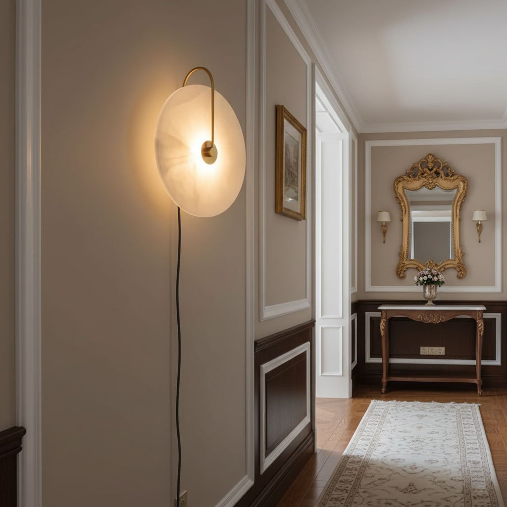 Vein Disc Plug-in Wall Light