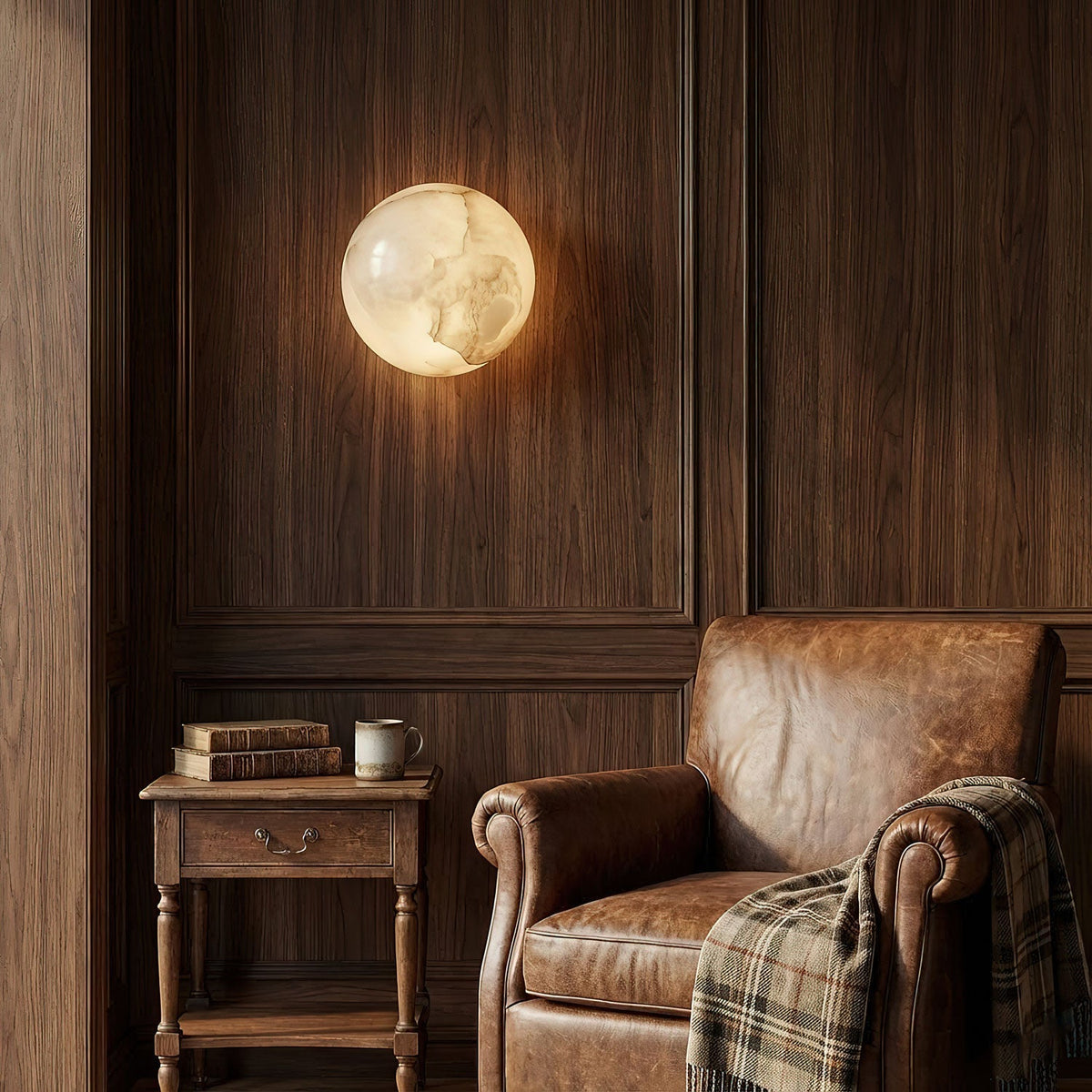 Pale Orb Wall Light