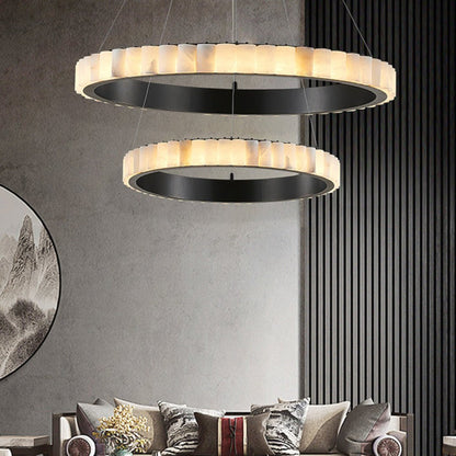 Aure Twin Ring Chandelier