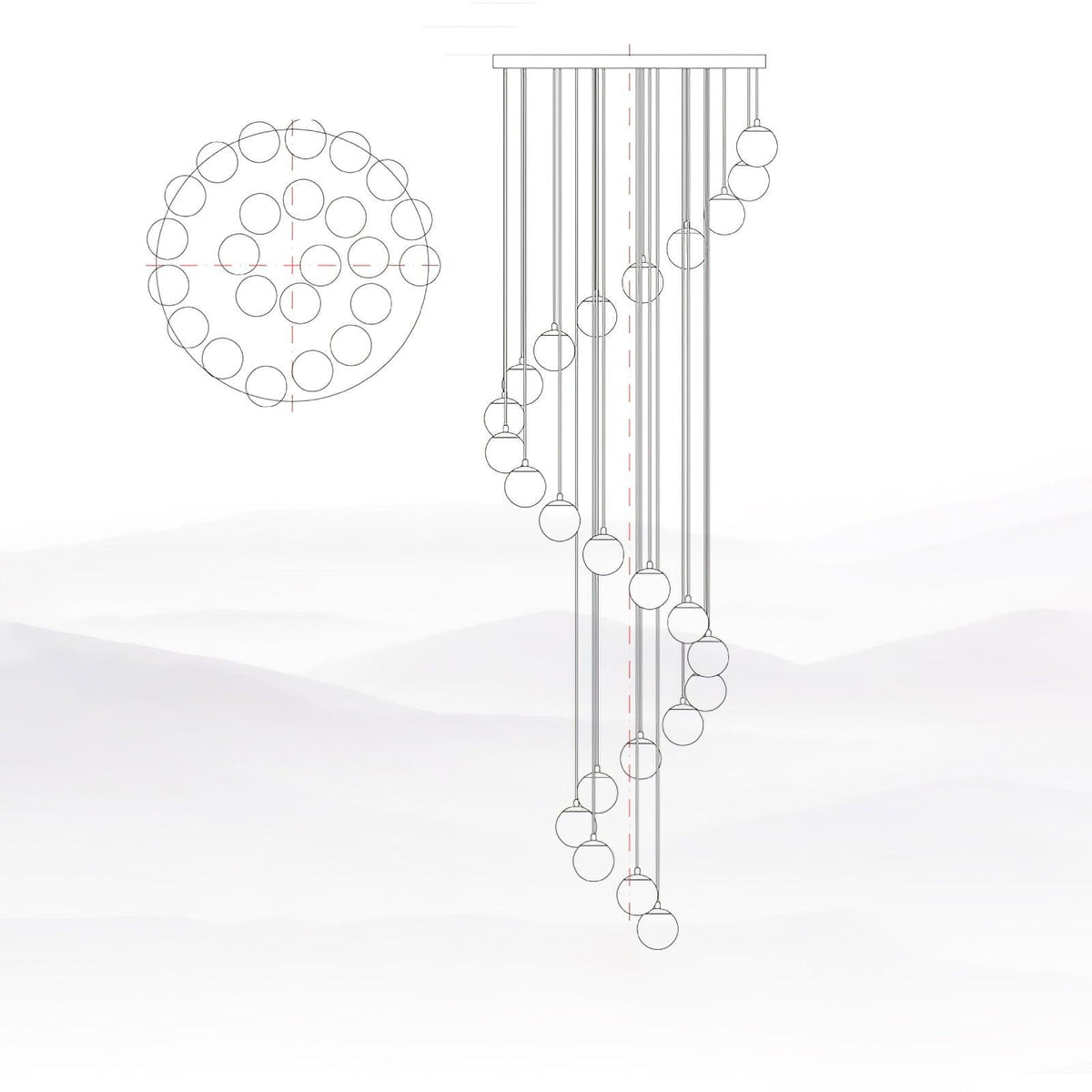 Gather Cascade Chandelier