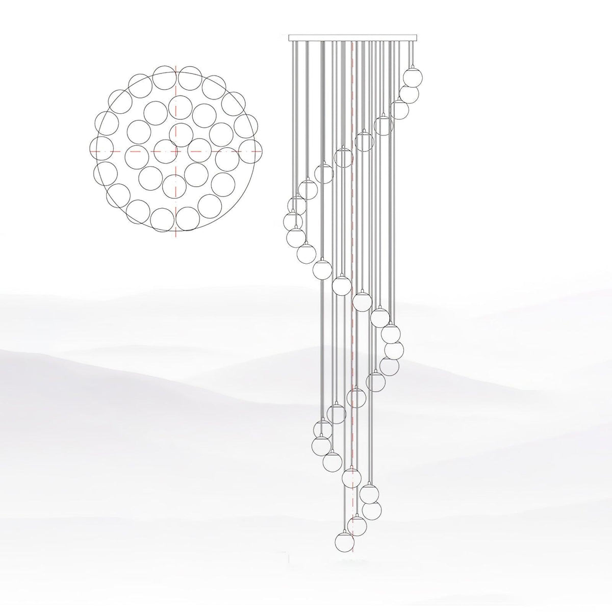 Gather Cascade Chandelier