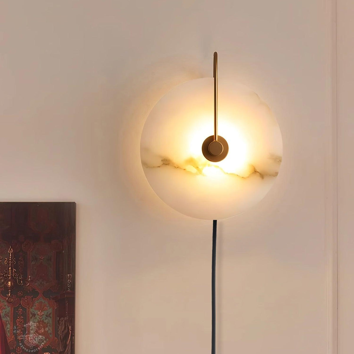 Vein Disc Plug-in Wall Light