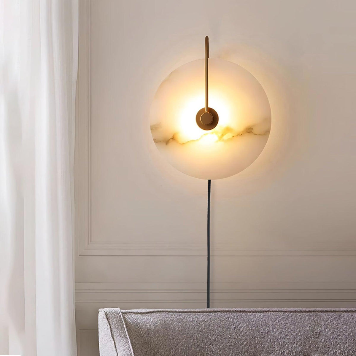 Vein Disc Plug-in Wall Light