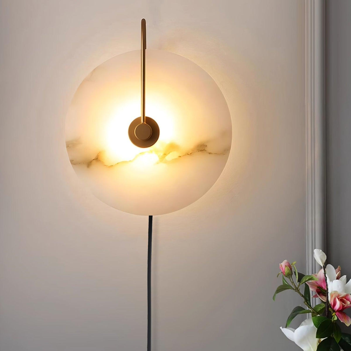 Vein Disc Plug-in Wall Light