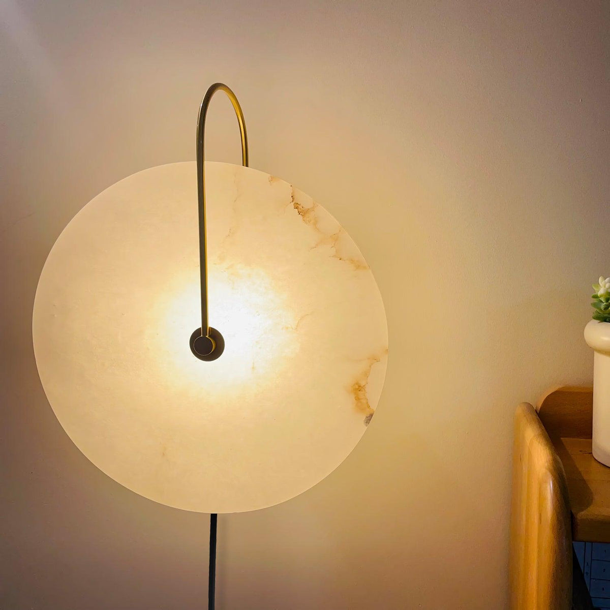 Vein Disc Plug-in Wall Light