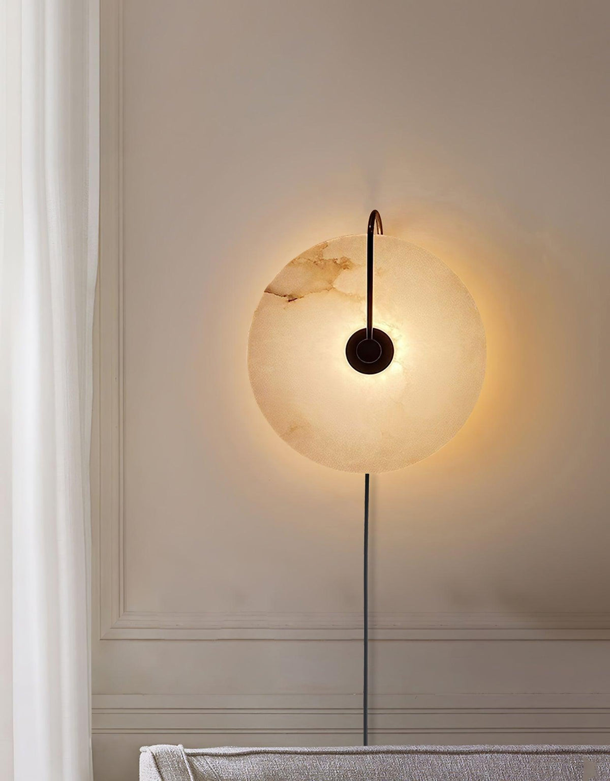 Vein Disc Plug-in Wall Light