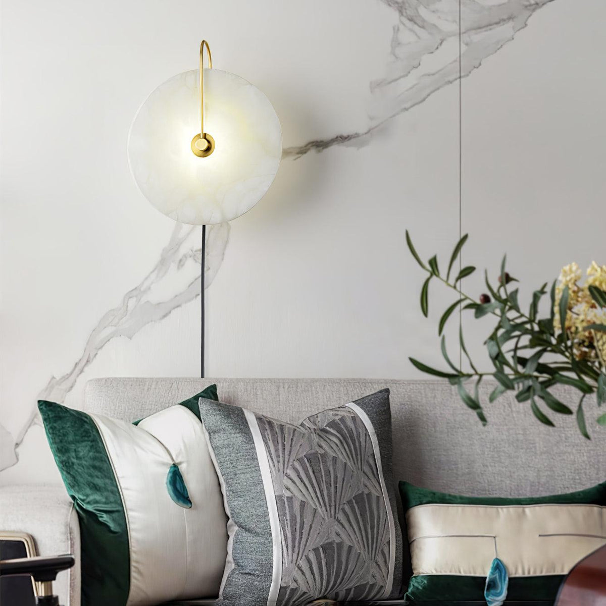 Vein Disc Plug-in Wall Light