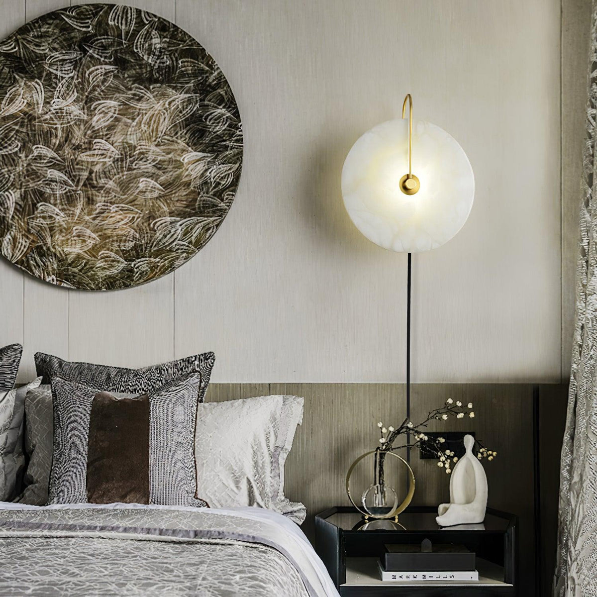 Vein Disc Plug-in Wall Light