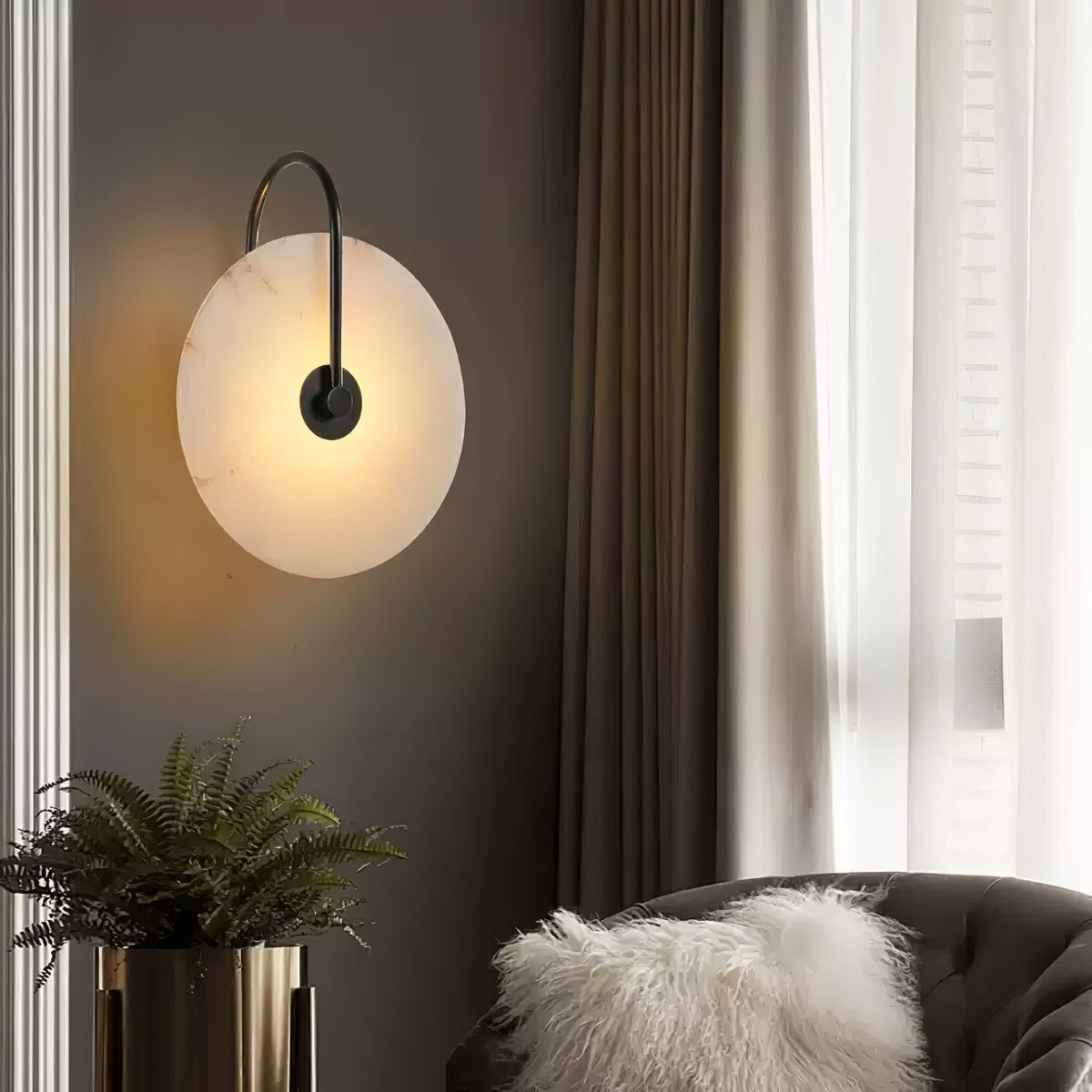Vein Disc Plug-in Wall Light