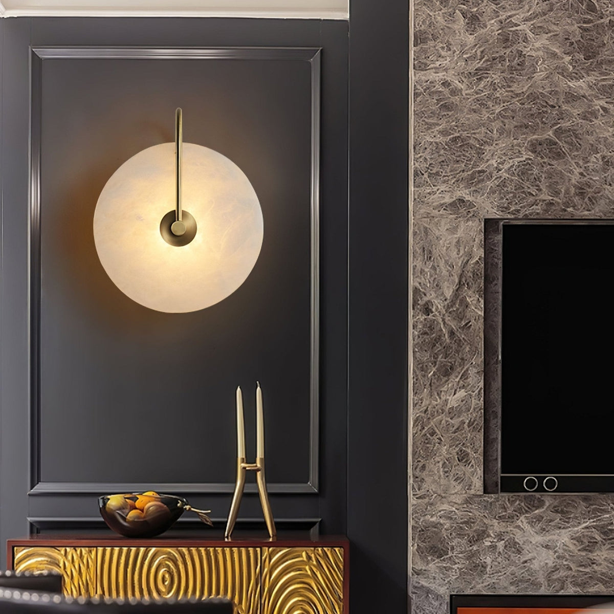 Vein Disc Plug-in Wall Light
