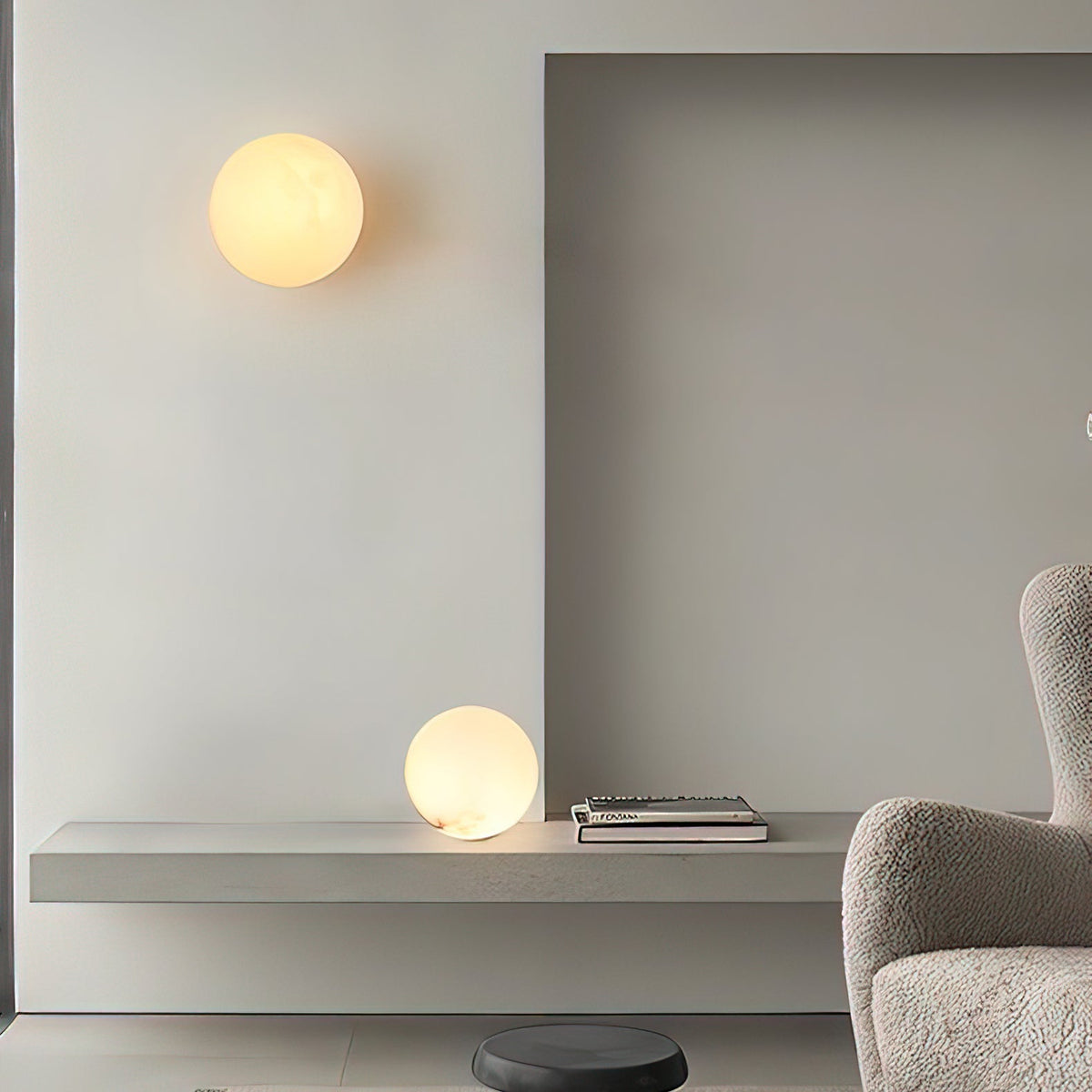 Pale Orb Wall Light