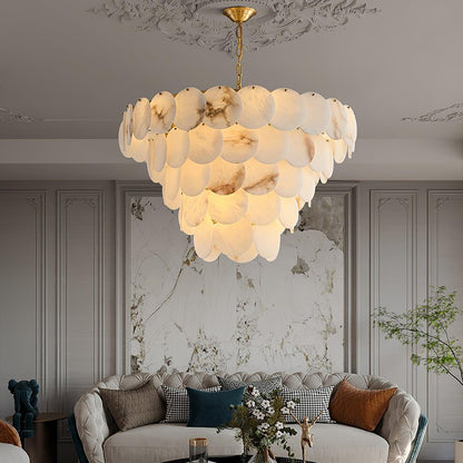 Scale Stone Chandelier