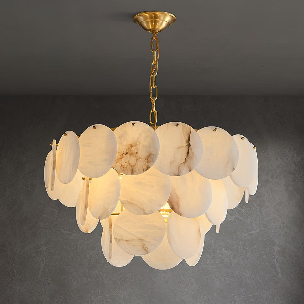 Scale Stone Chandelier