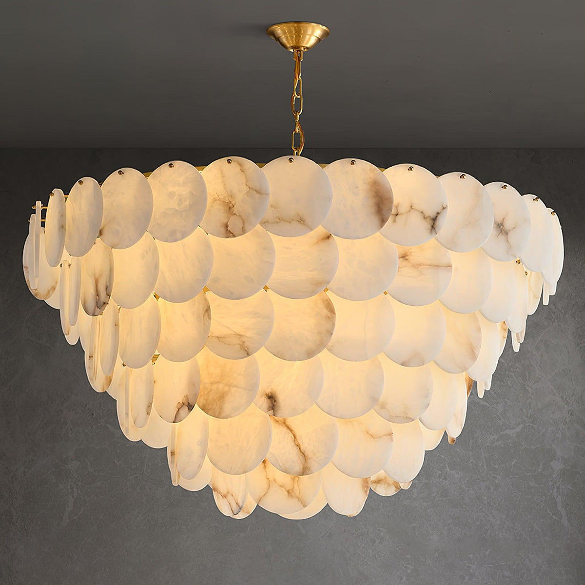 Scale Stone Chandelier