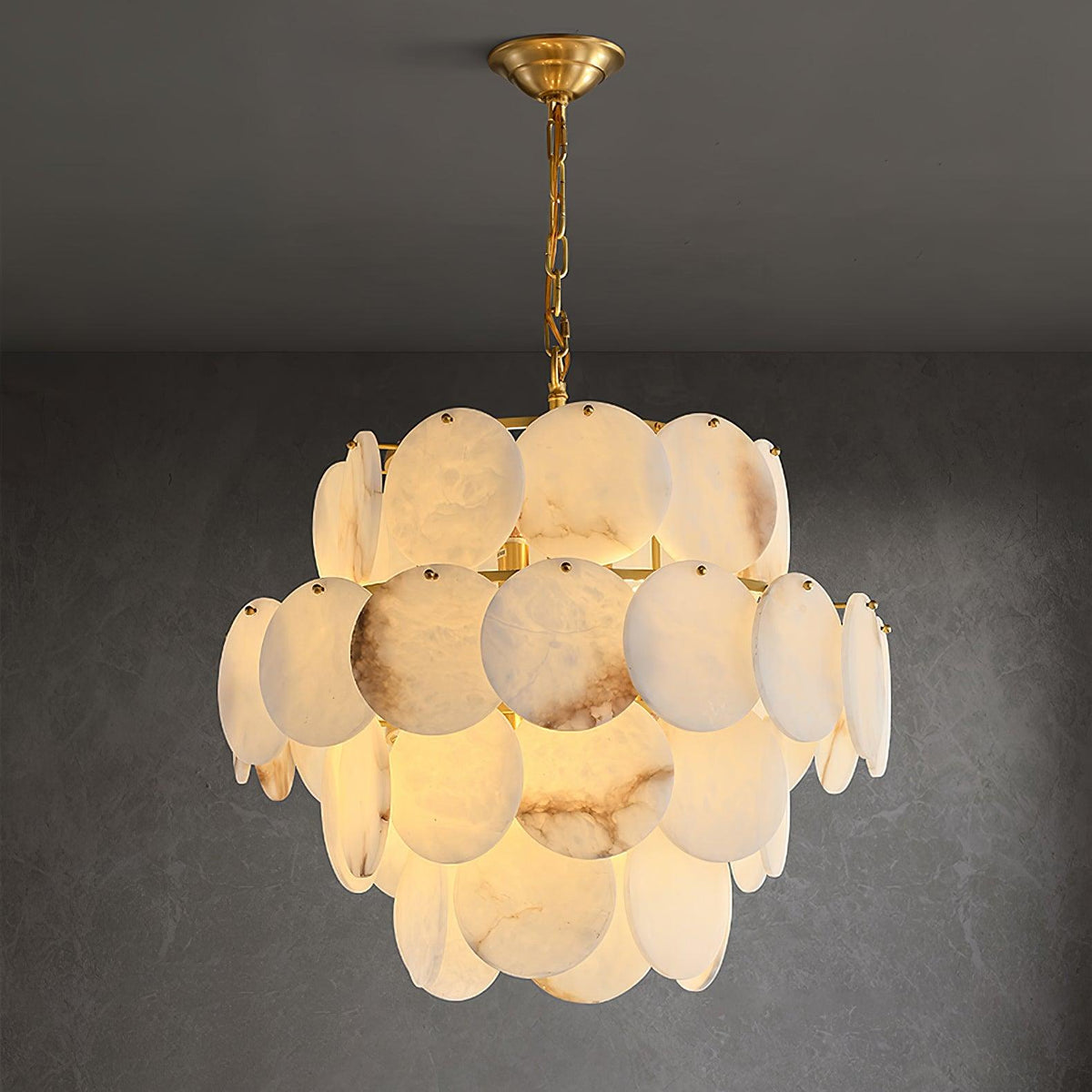 Scale Stone Chandelier