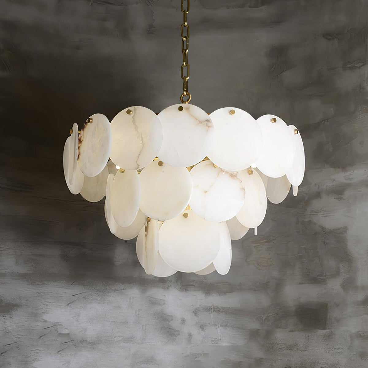 Scale Stone Chandelier