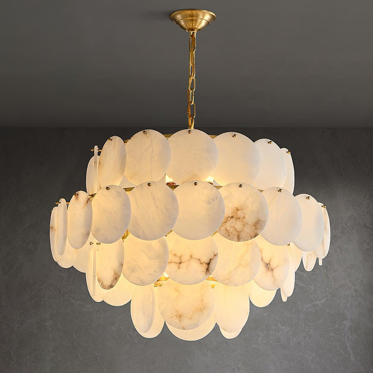 Scale Stone Chandelier