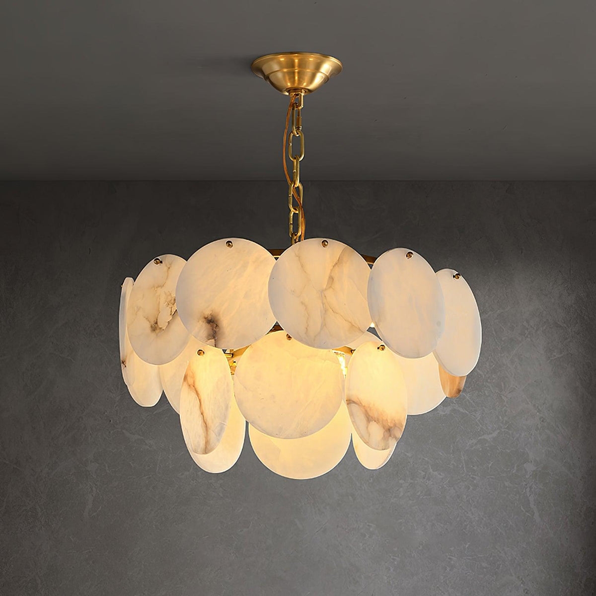 Scale Stone Chandelier