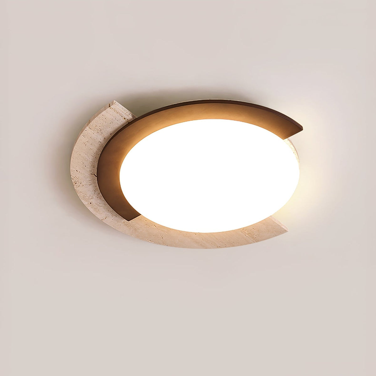 Crescent Timber Ceiling Light