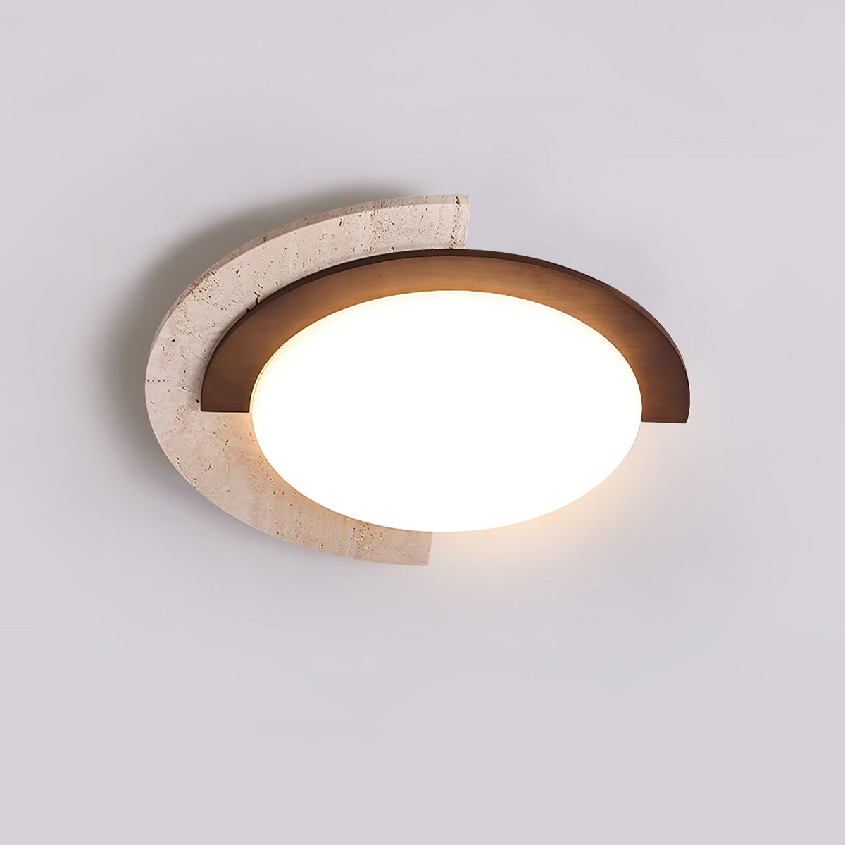 Crescent Timber Ceiling Light
