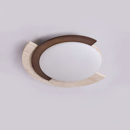 Crescent Timber Ceiling Light