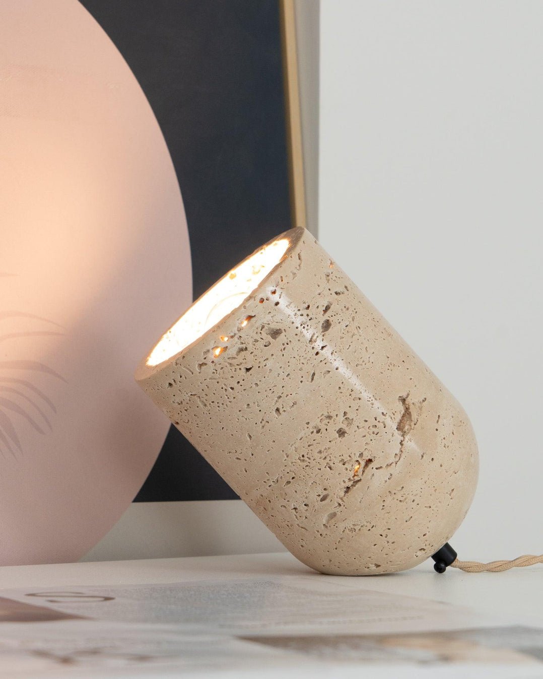Tilt Stone Table Lamp
