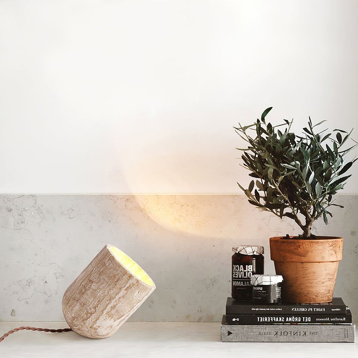 Tilt Stone Table Lamp