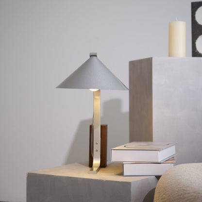 Angle Timber Table Lamp