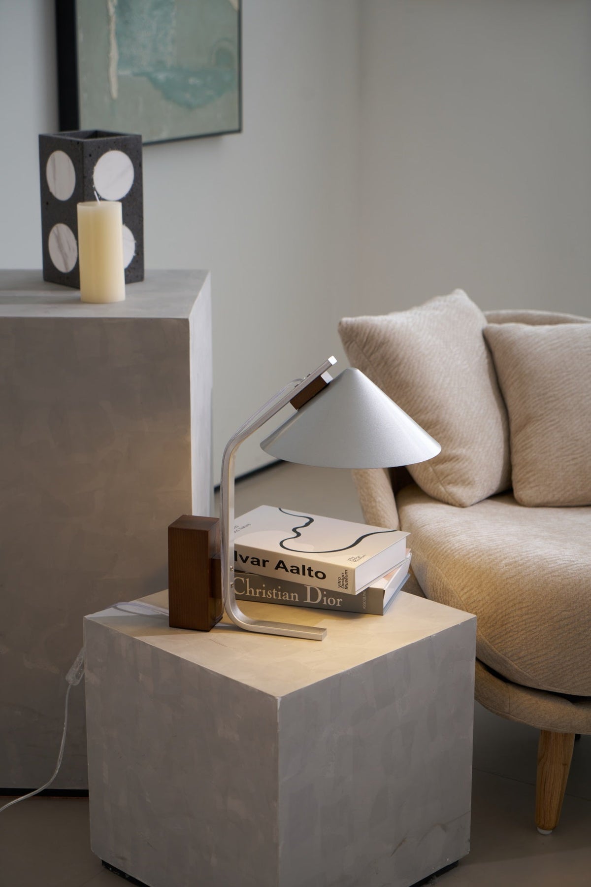 Angle Timber Table Lamp