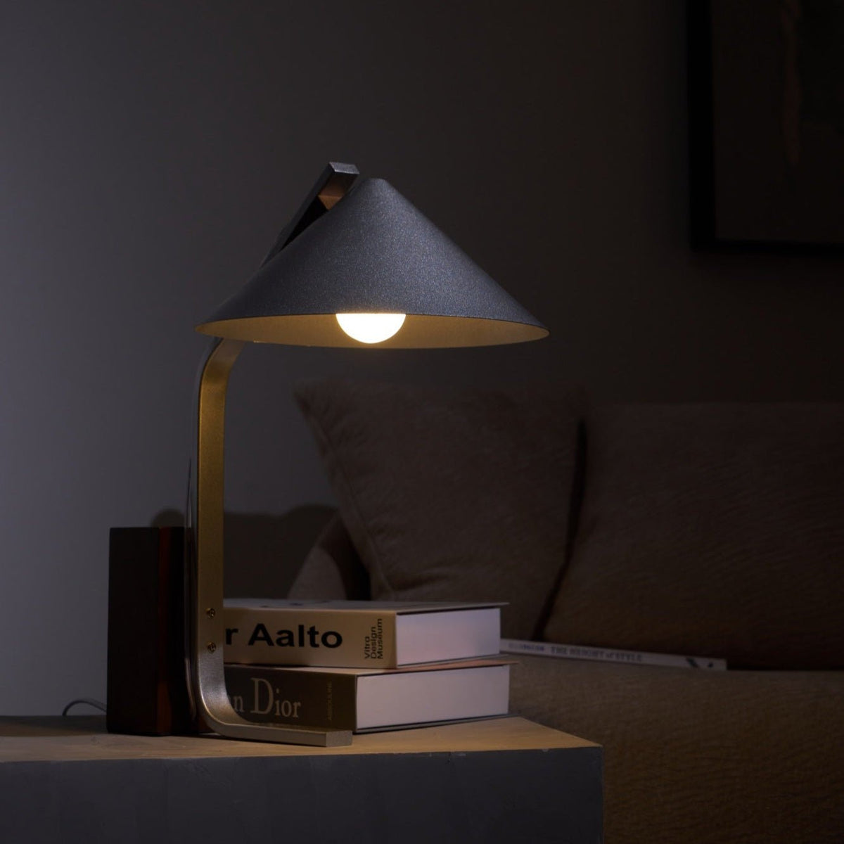 Angle Timber Table Lamp