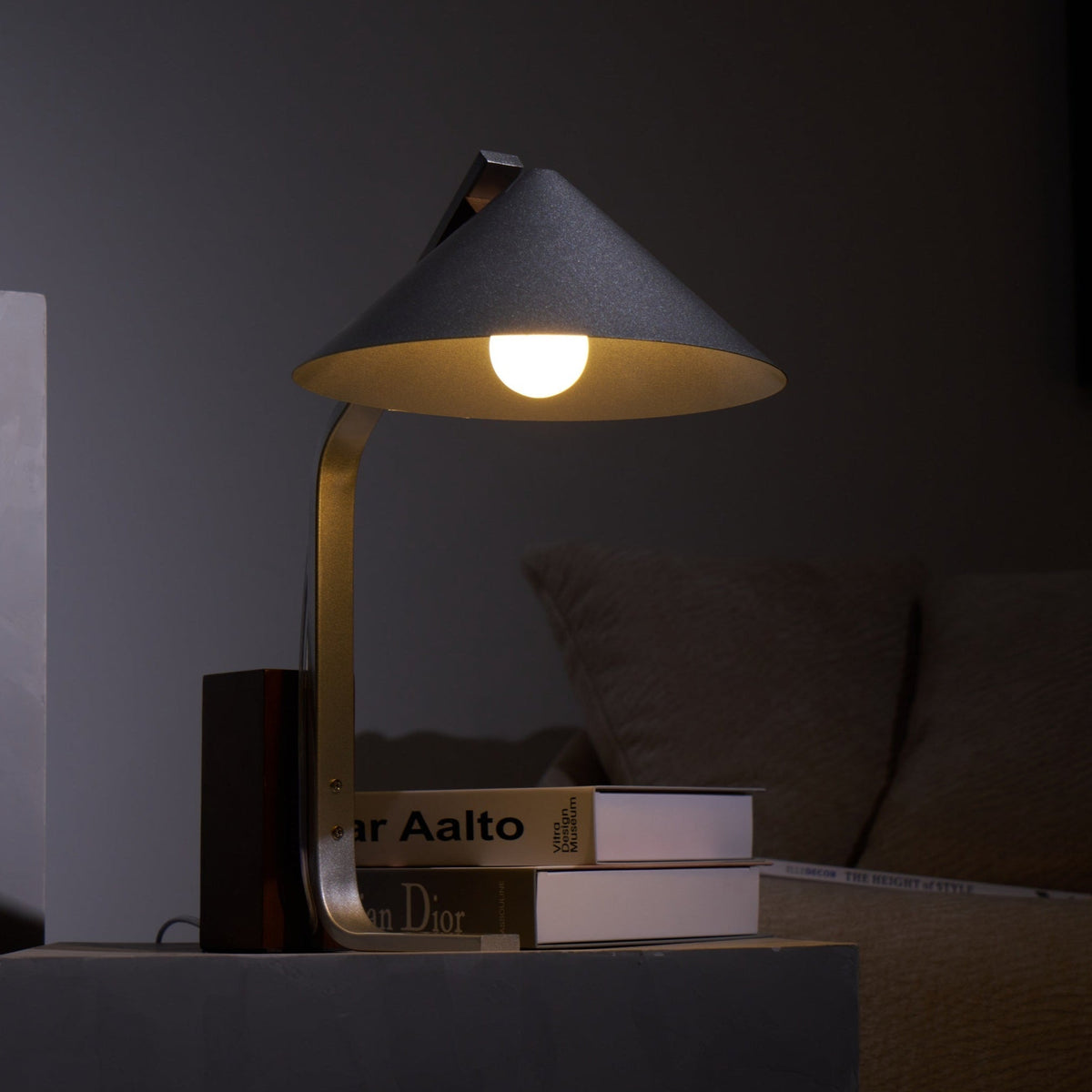 Angle Timber Table Lamp