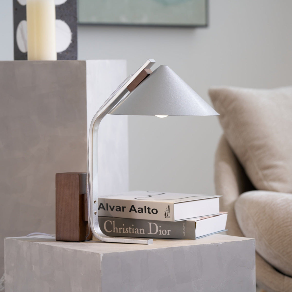 Angle Timber Table Lamp
