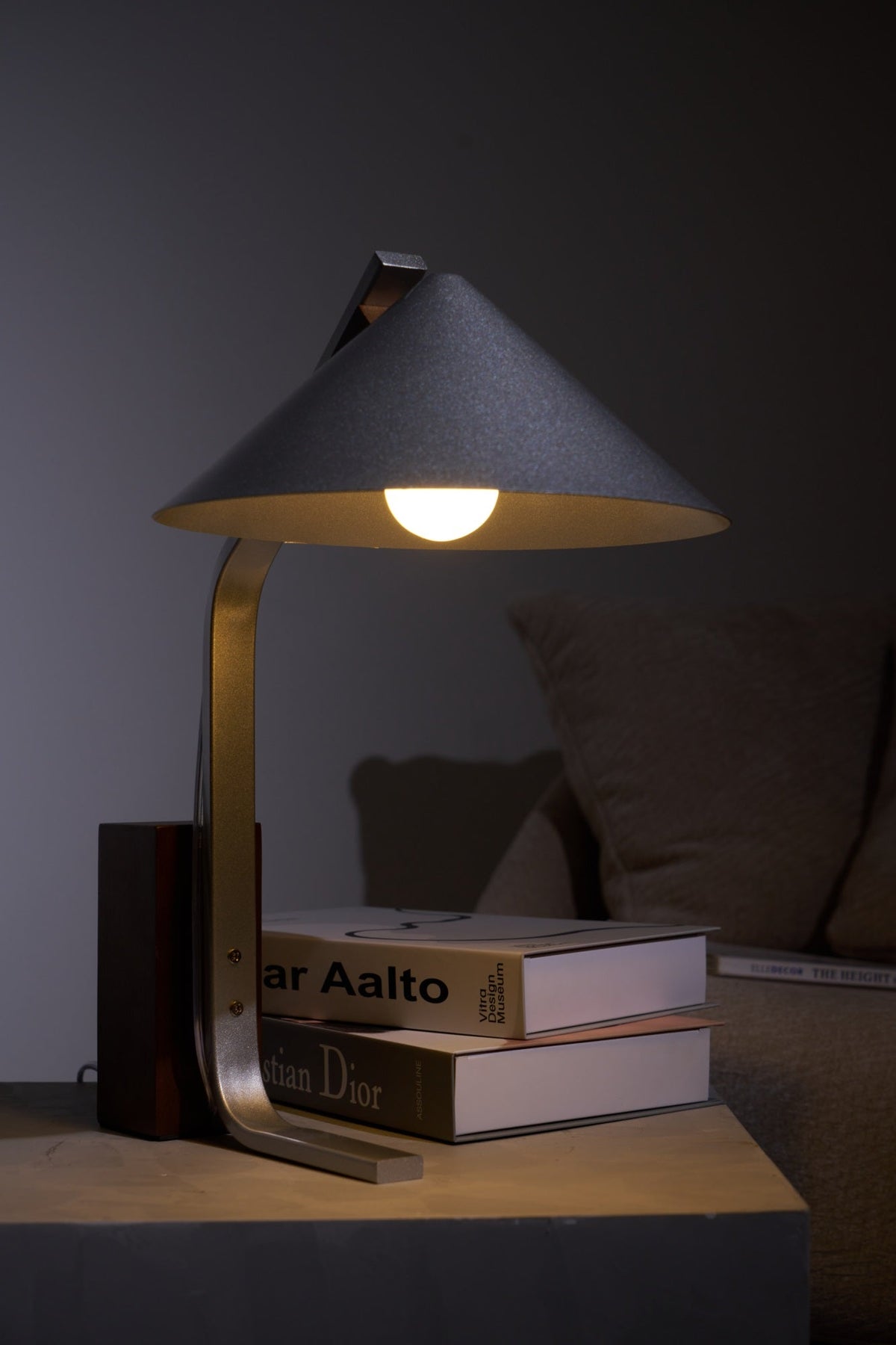 Angle Timber Table Lamp