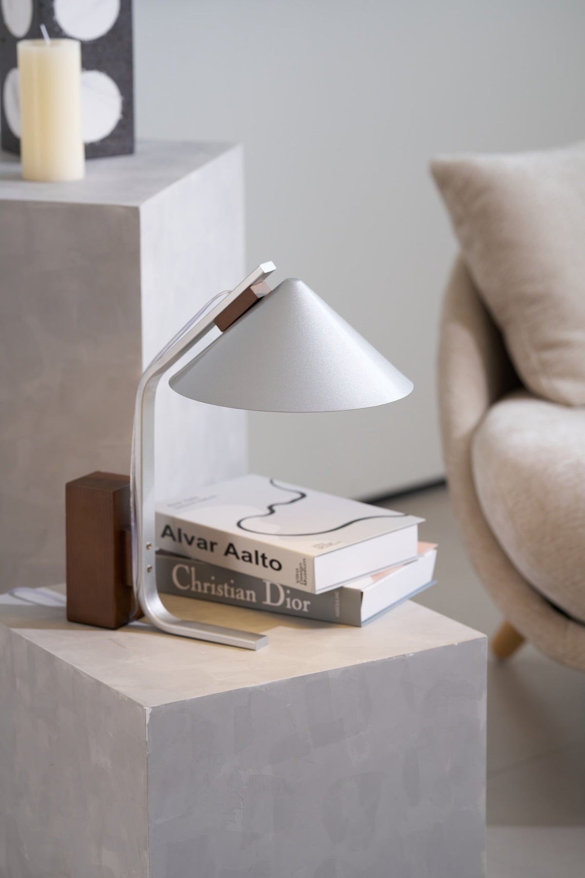 Angle Timber Table Lamp