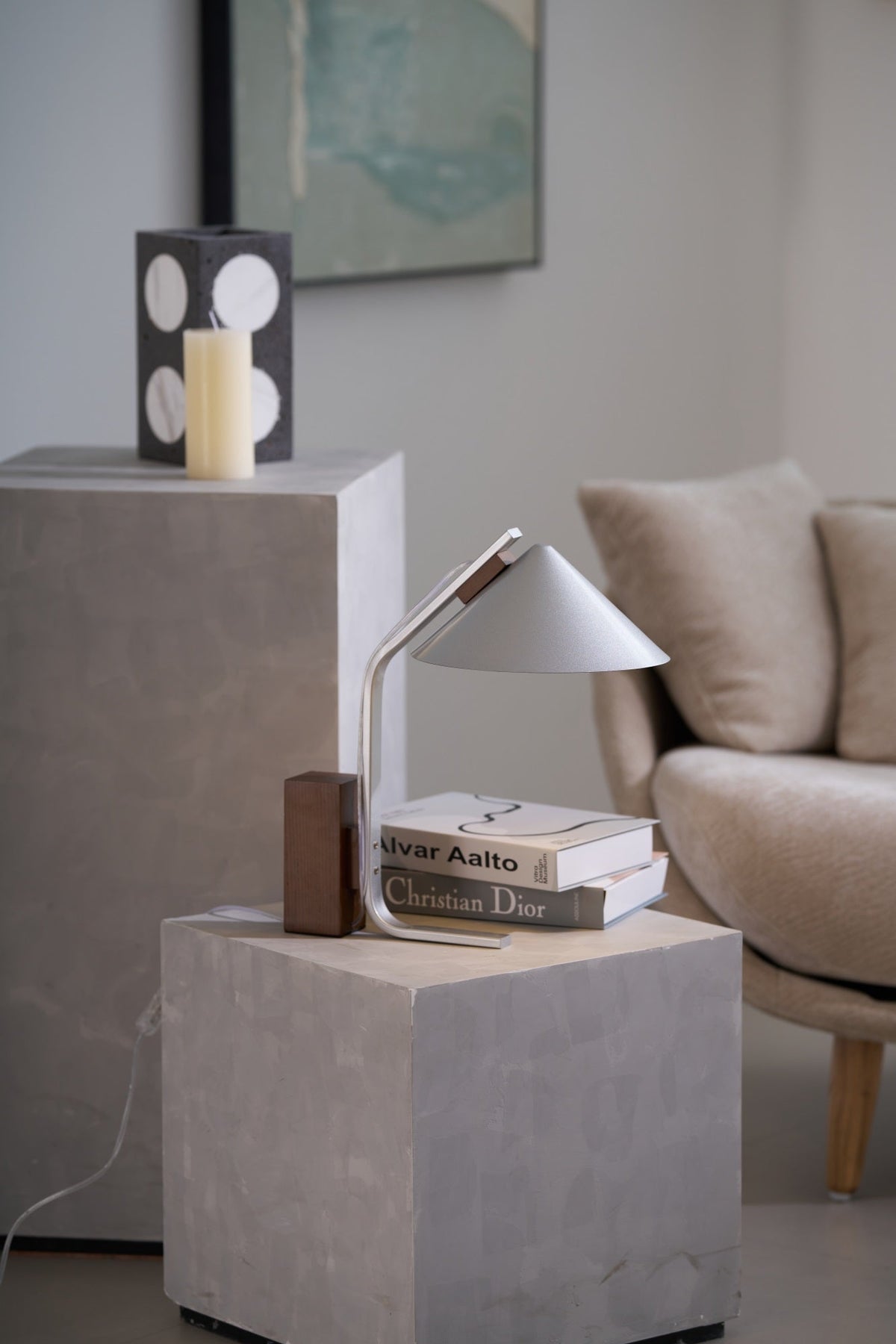 Angle Timber Table Lamp