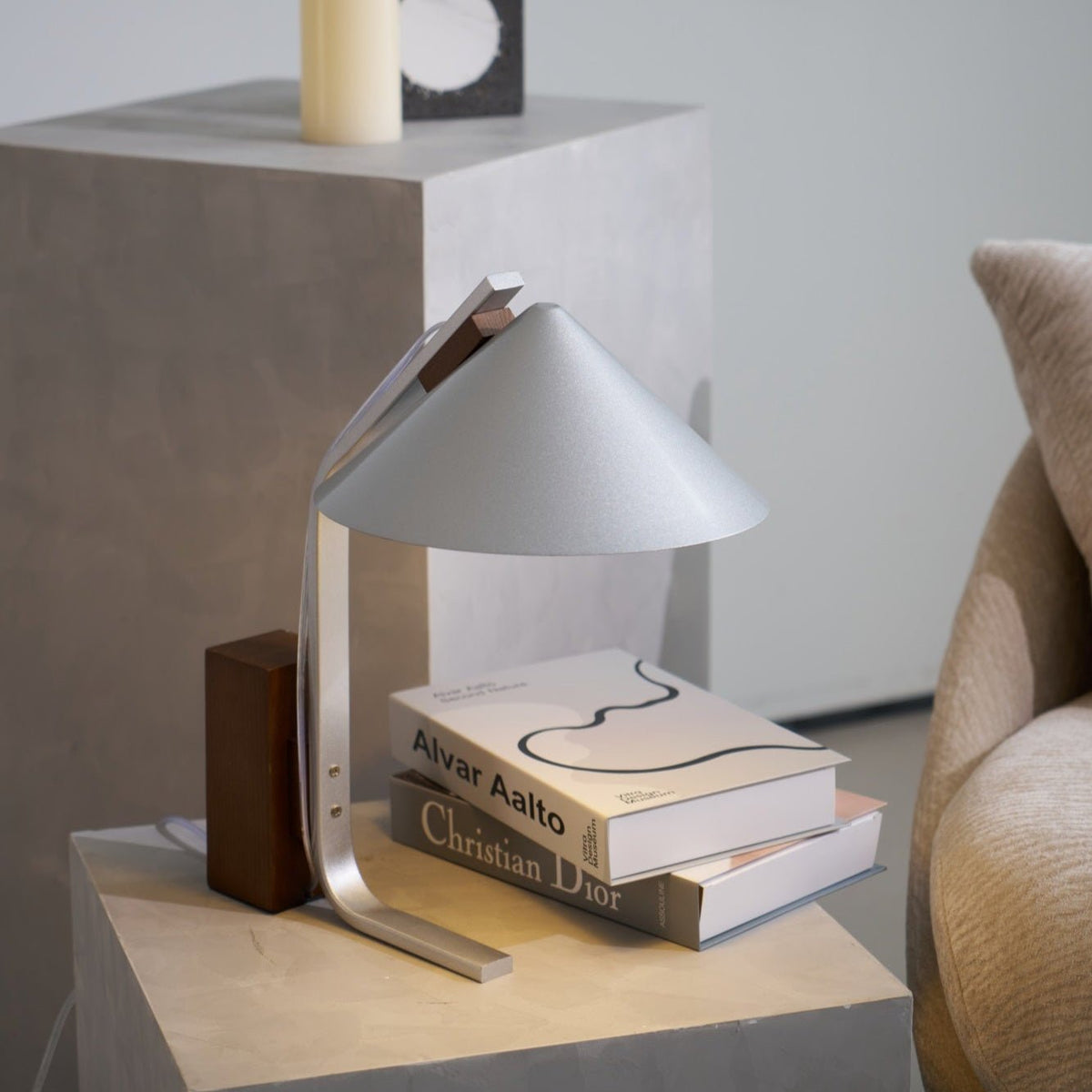 Angle Timber Table Lamp