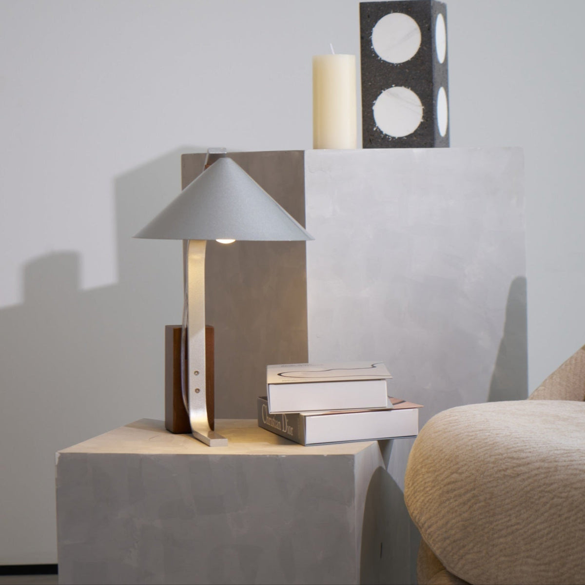 Angle Timber Table Lamp