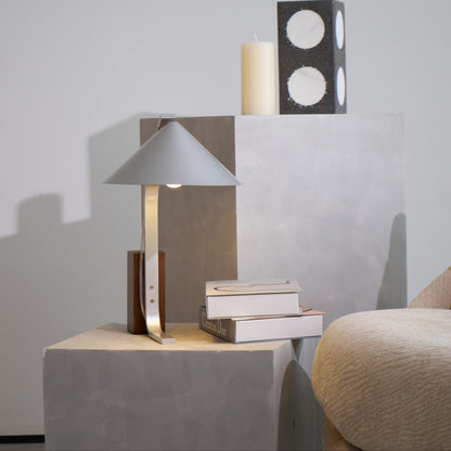 Angle Timber Table Lamp