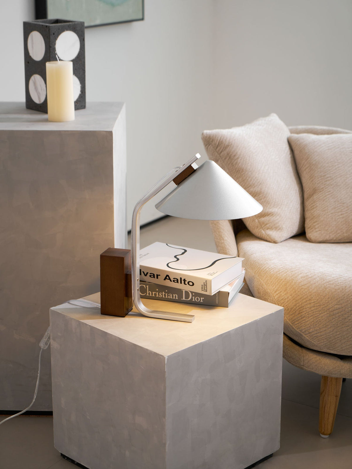 Angle Timber Table Lamp