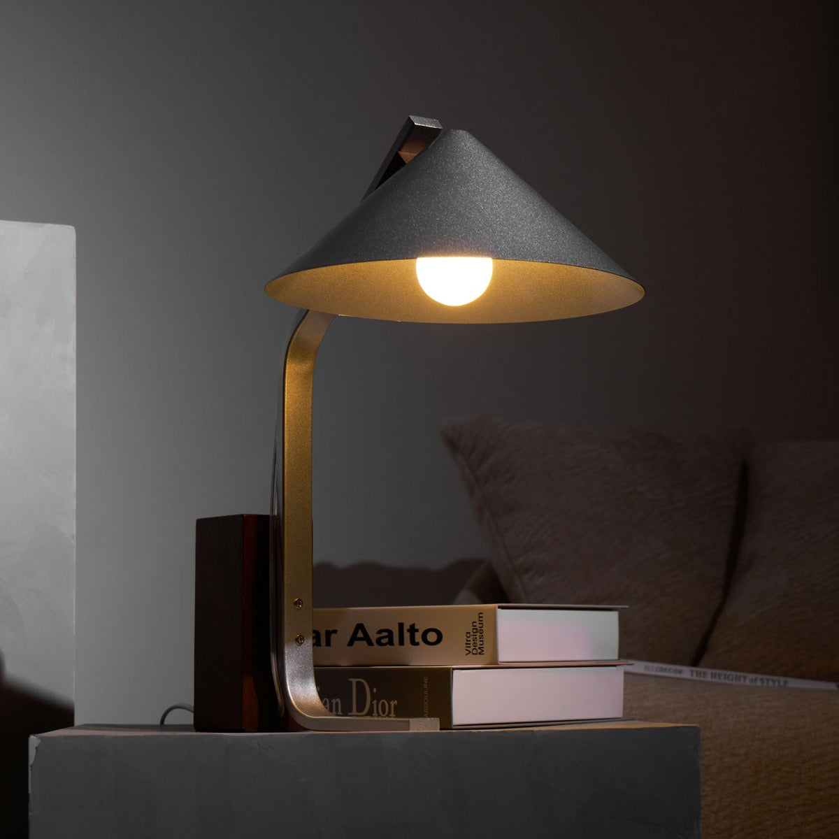 Angle Timber Table Lamp