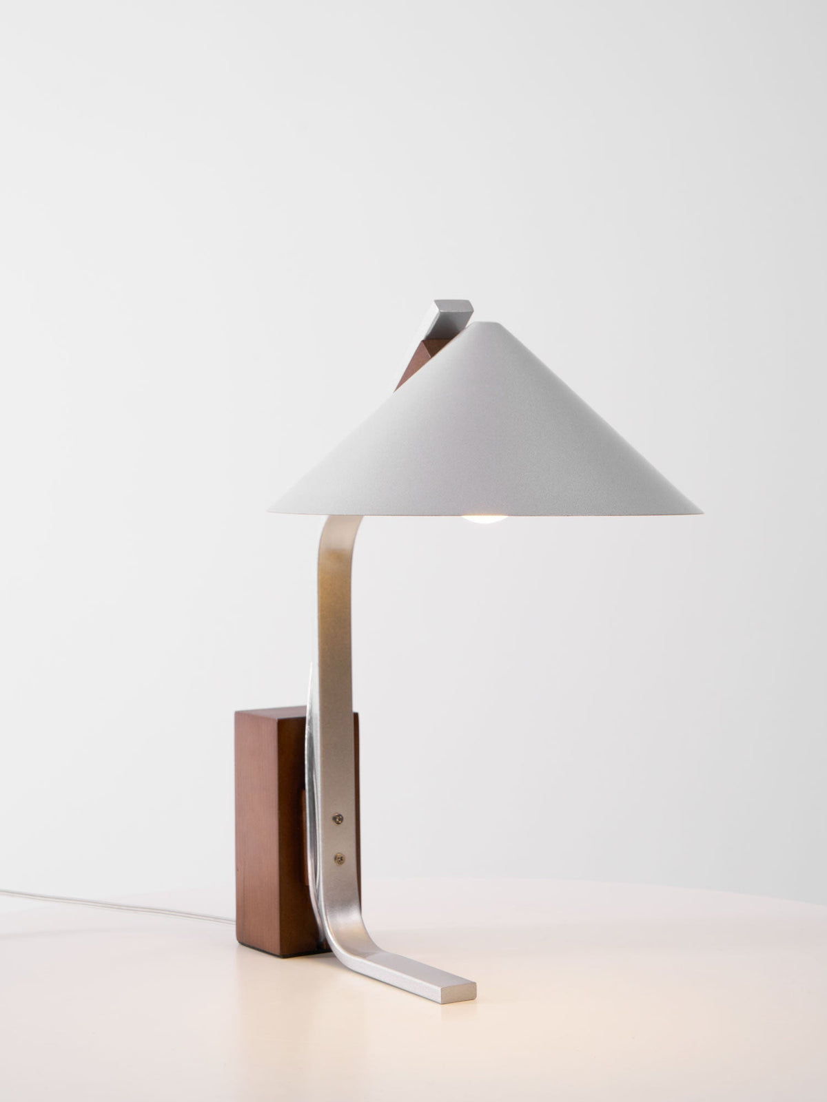 Angle Timber Table Lamp