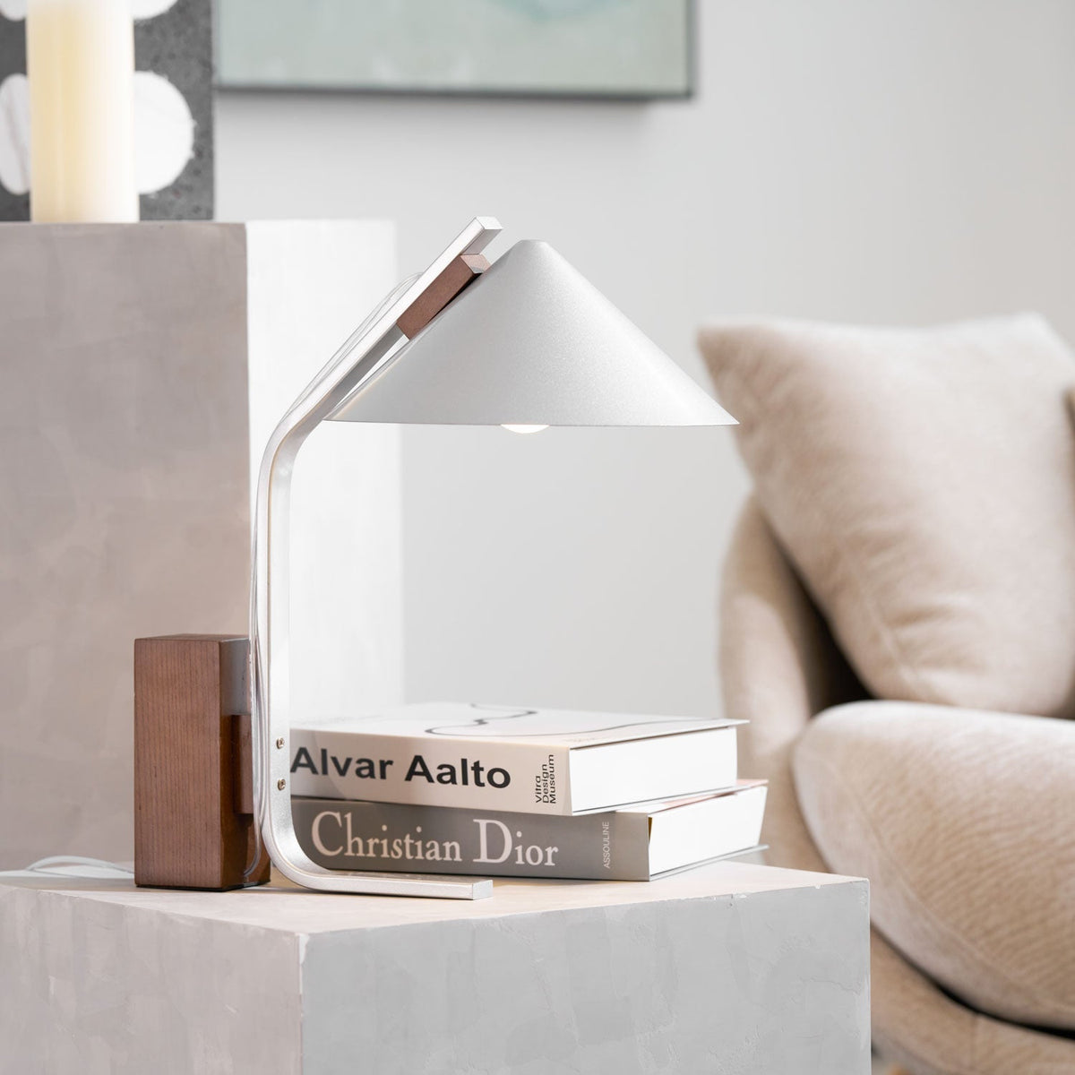 Angle Timber Table Lamp